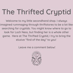 Welcome to the Thrifted Cryptid
